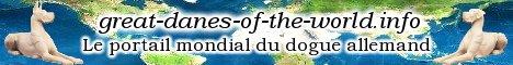 bannière 1 de great-danes-of-the-world.info, le portail mondial du dogue allemand