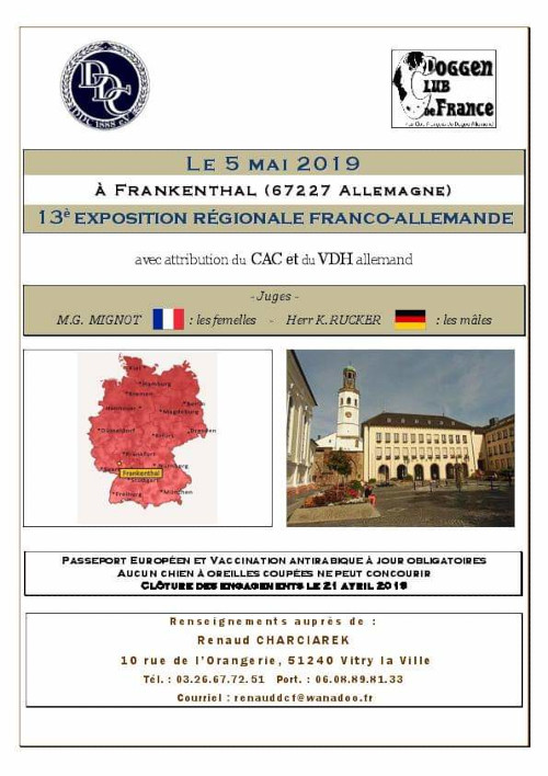 affiche de la 13ème exposition régionale franco-allemande 2019 à Frankenthal