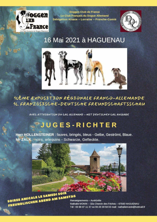 affiche de la 16ème exposition régionale franco-allemande 2021 à Haguenau