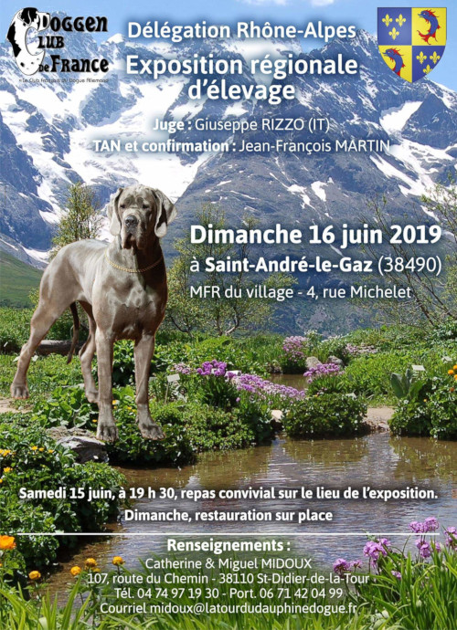 affiche de l'exposition régionale d'élevage de Saint-André-le-Gaz 2019