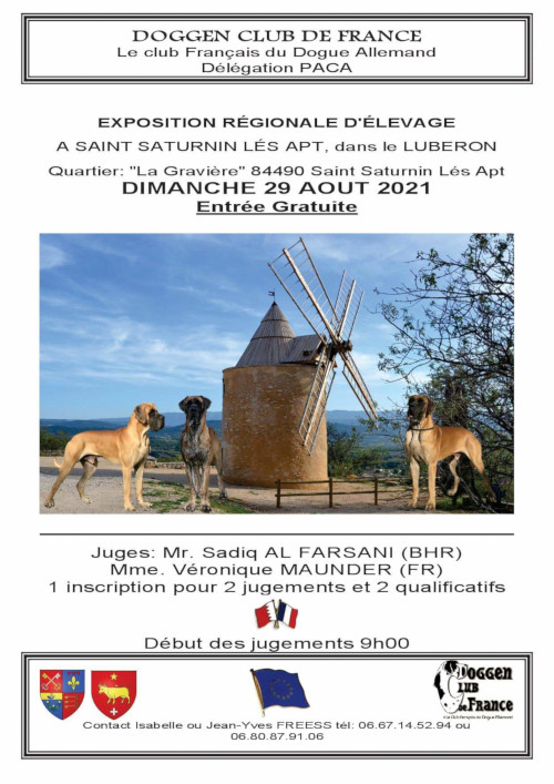 affiche de l'exposition régionale d'élevage de Saint-Saturnin-Lés-Apt 2021