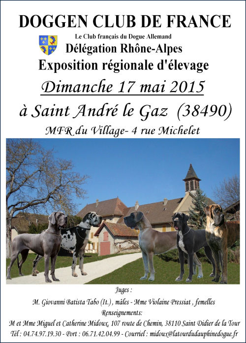affiche de l'exposition régionale d'élevage de Saint-André-le-Gaz